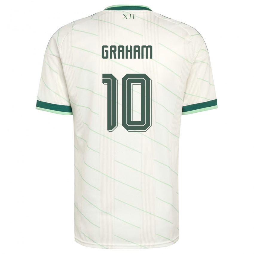 נשים צפון אירלנד בריידן גראהם #10 לבן ירוק הרחק ג'רזי 26-28 חולצה קצרה