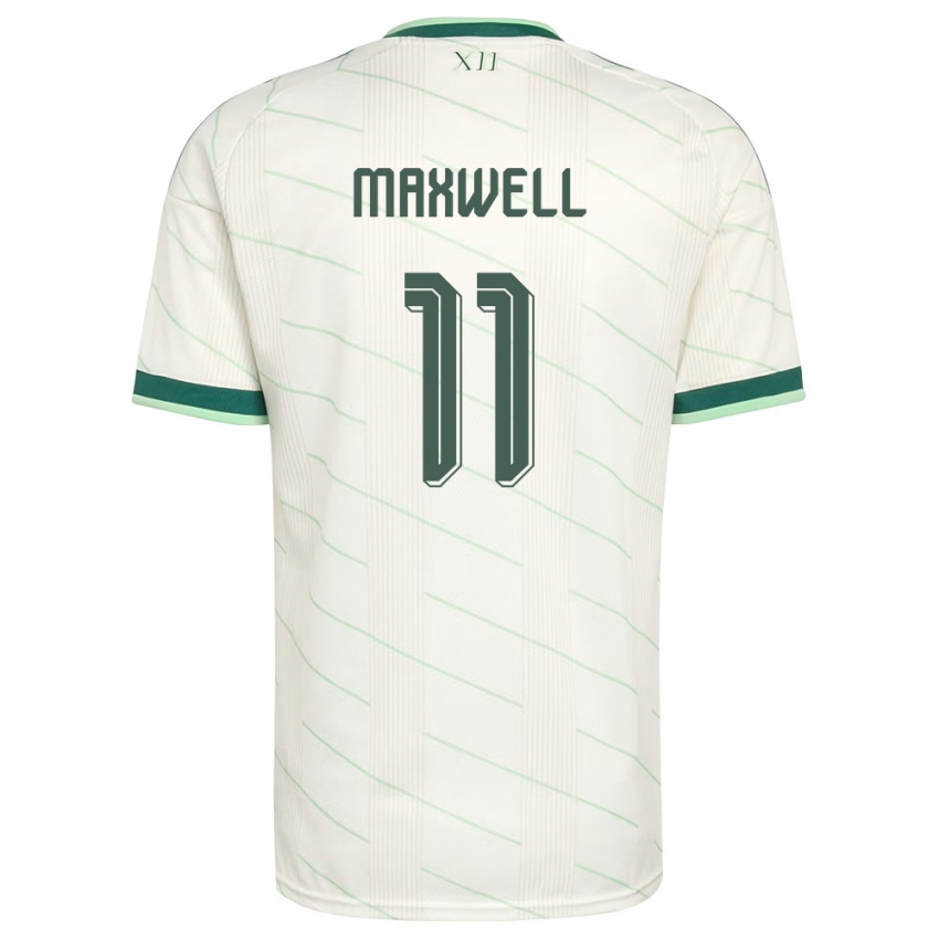 נשים צפון אירלנד דניאל מקסוול #11 לבן ירוק הרחק ג'רזי 26-28 חולצה קצרה