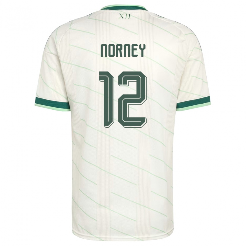 נשים צפון אירלנד רייצ'ל נורני #12 לבן ירוק הרחק ג'רזי 26-28 חולצה קצרה