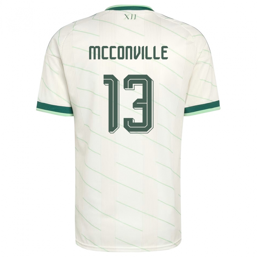 נשים צפון אירלנד רואאירי מקונוויל #13 לבן ירוק הרחק ג'רזי 26-28 חולצה קצרה