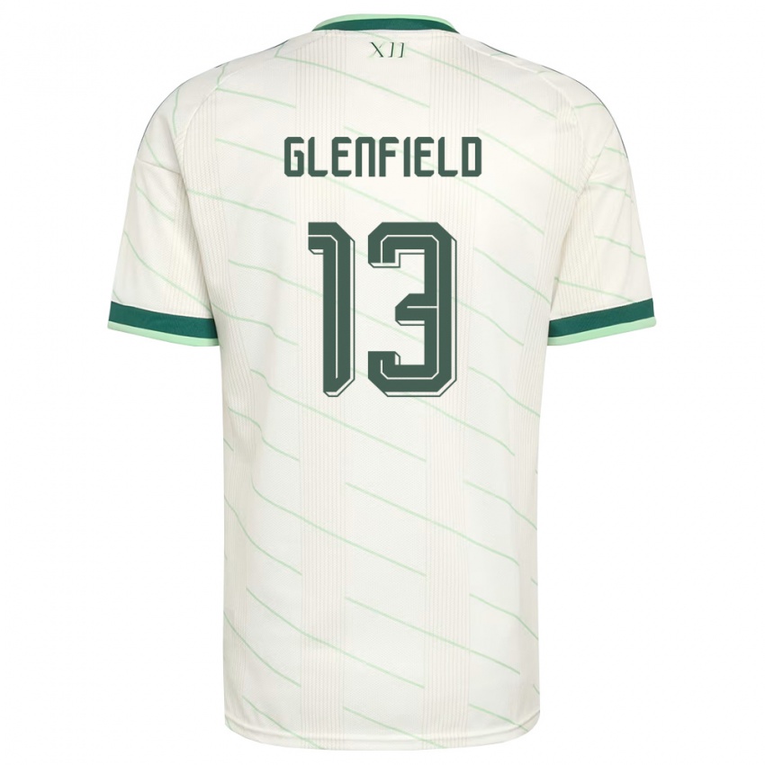 נשים צפון אירלנד סם גלנפילד #13 לבן ירוק הרחק ג'רזי 26-28 חולצה קצרה