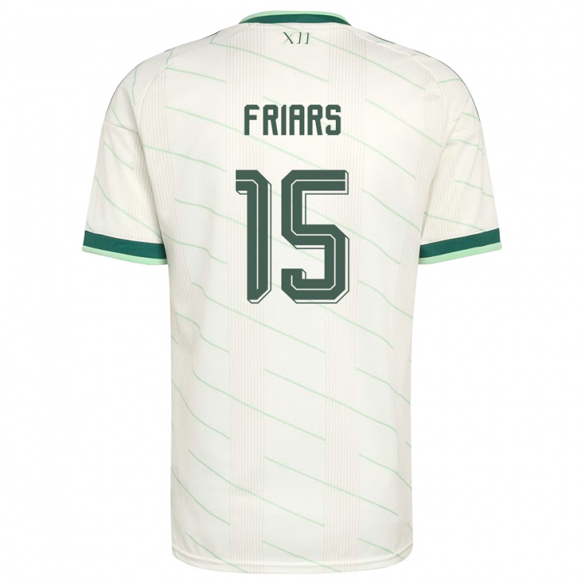 נשים צפון אירלנד אלפי פריארס #15 לבן ירוק הרחק ג'רזי 26-28 חולצה קצרה