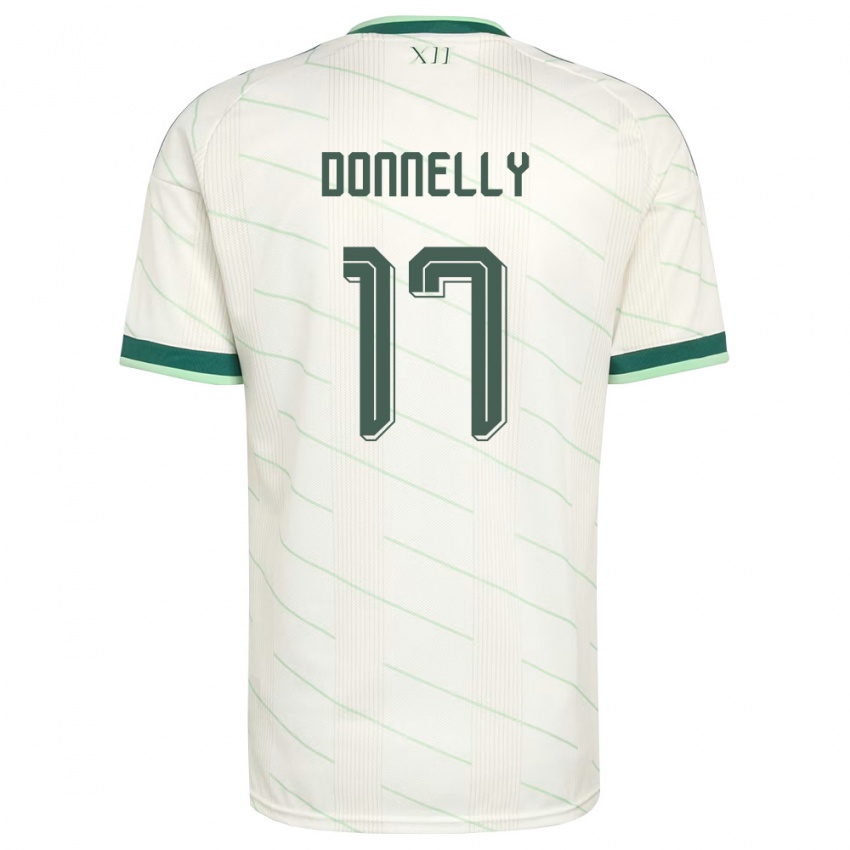 נשים צפון אירלנד ריאן דונלי #17 לבן ירוק הרחק ג'רזי 26-28 חולצה קצרה