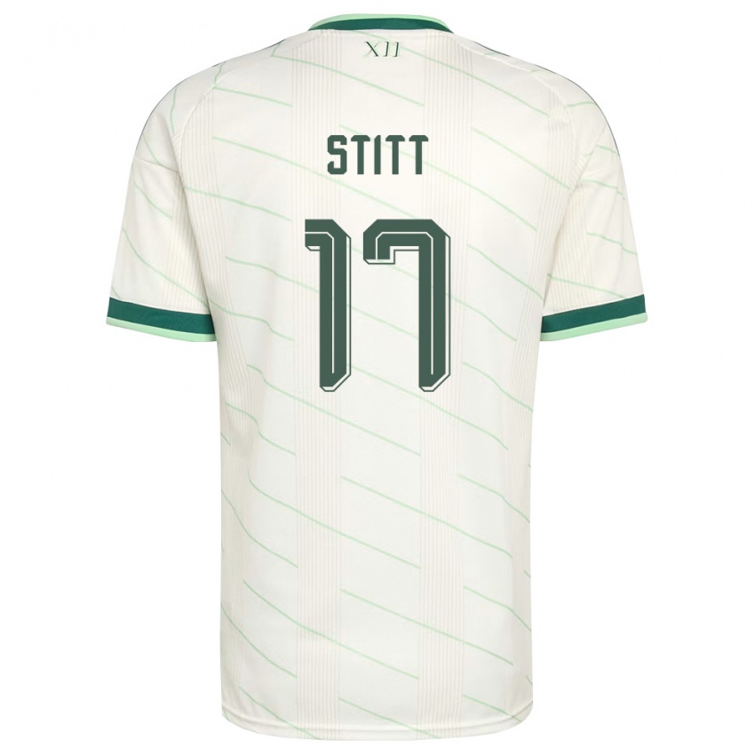 נשים צפון אירלנד דילן סטיט #17 לבן ירוק הרחק ג'רזי 26-28 חולצה קצרה