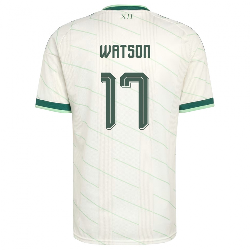 נשים צפון אירלנד אלכס ווטסון #17 לבן ירוק הרחק ג'רזי 26-28 חולצה קצרה
