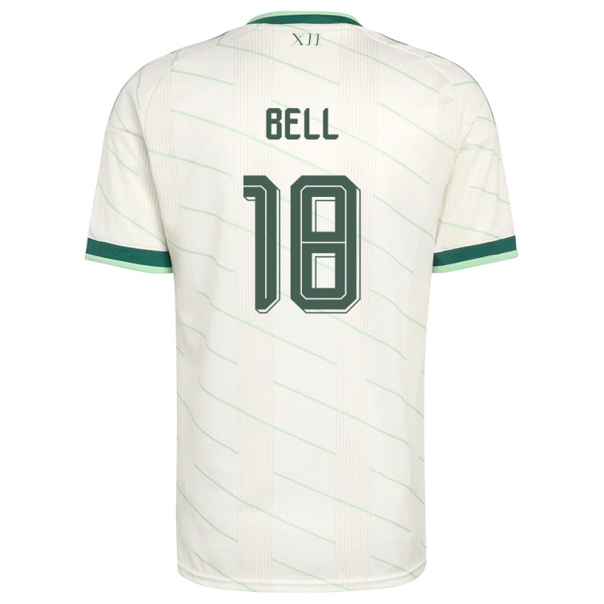 נשים צפון אירלנד מייגן בל #18 לבן ירוק הרחק ג'רזי 26-28 חולצה קצרה