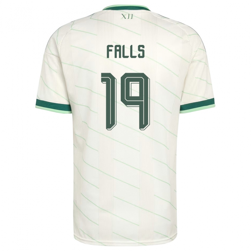 נשים צפון אירלנד קונור פולס #19 לבן ירוק הרחק ג'רזי 26-28 חולצה קצרה