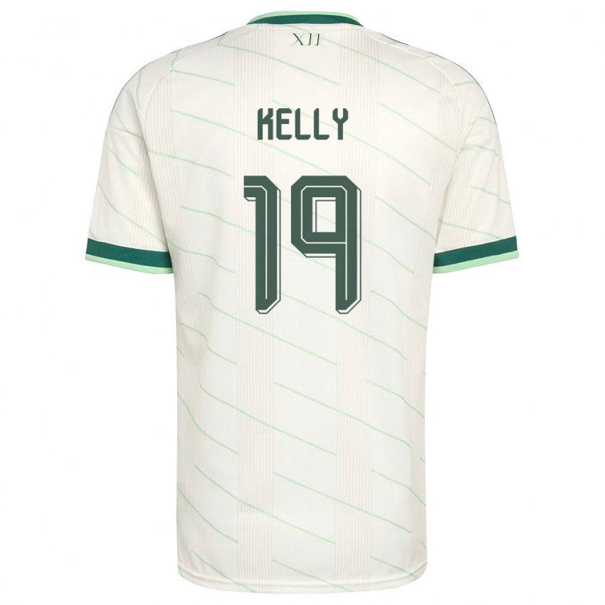 נשים צפון אירלנד אוסקר קלי #19 לבן ירוק הרחק ג'רזי 26-28 חולצה קצרה