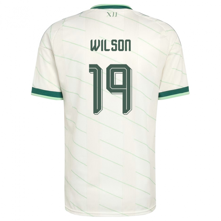 נשים צפון אירלנד אמילי וילסון #19 לבן ירוק הרחק ג'רזי 26-28 חולצה קצרה