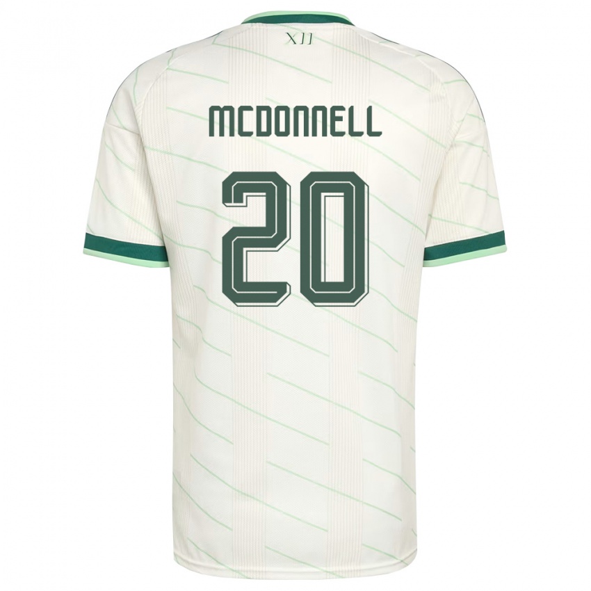 נשים צפון אירלנד ג'יימי מקדונל #20 לבן ירוק הרחק ג'רזי 26-28 חולצה קצרה