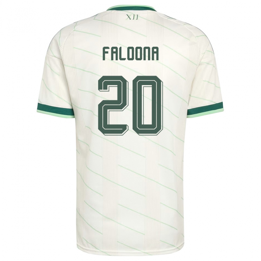 נשים צפון אירלנד ג'ק פאלונה #20 לבן ירוק הרחק ג'רזי 26-28 חולצה קצרה