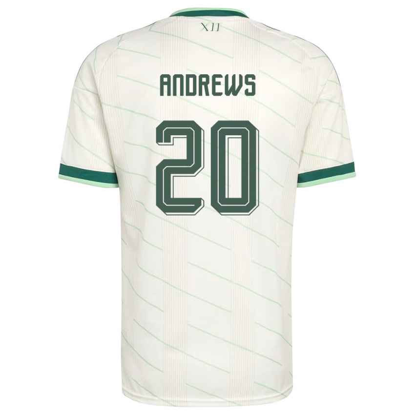 נשים צפון אירלנד ג׳ואלי אנדרוז #20 לבן ירוק הרחק ג'רזי 26-28 חולצה קצרה