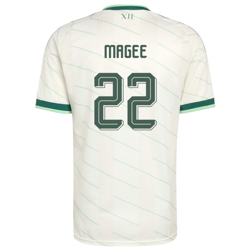 נשים צפון אירלנד אבי מגי #22 לבן ירוק הרחק ג'רזי 26-28 חולצה קצרה