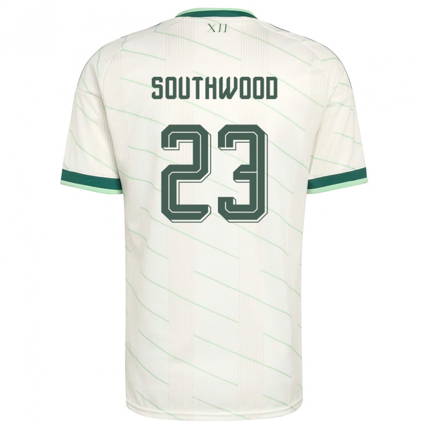 נשים צפון אירלנד לוק סות'ווד #23 לבן ירוק הרחק ג'רזי 26-28 חולצה קצרה