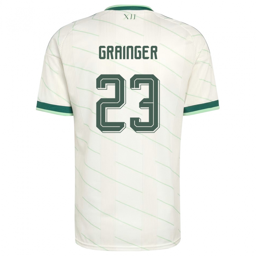 נשים צפון אירלנד אוון גריינג׳ר #23 לבן ירוק הרחק ג'רזי 26-28 חולצה קצרה