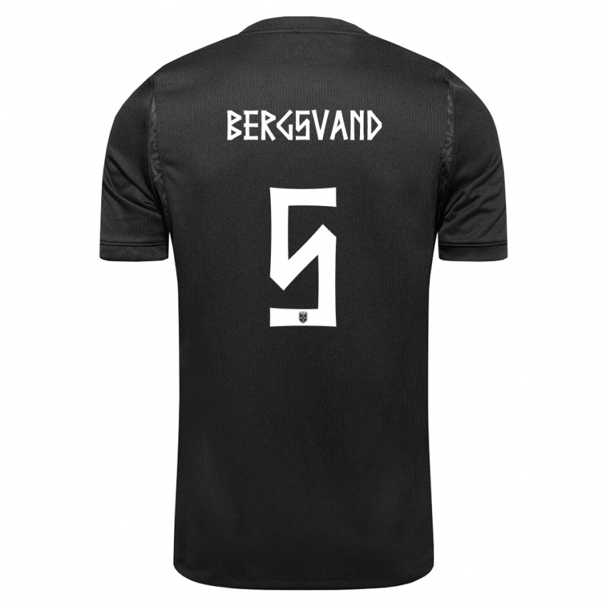 נשים נורבגיה Guro Bergsvand #5 שחור הרחק ג'רזי 26-28 חולצה קצרה