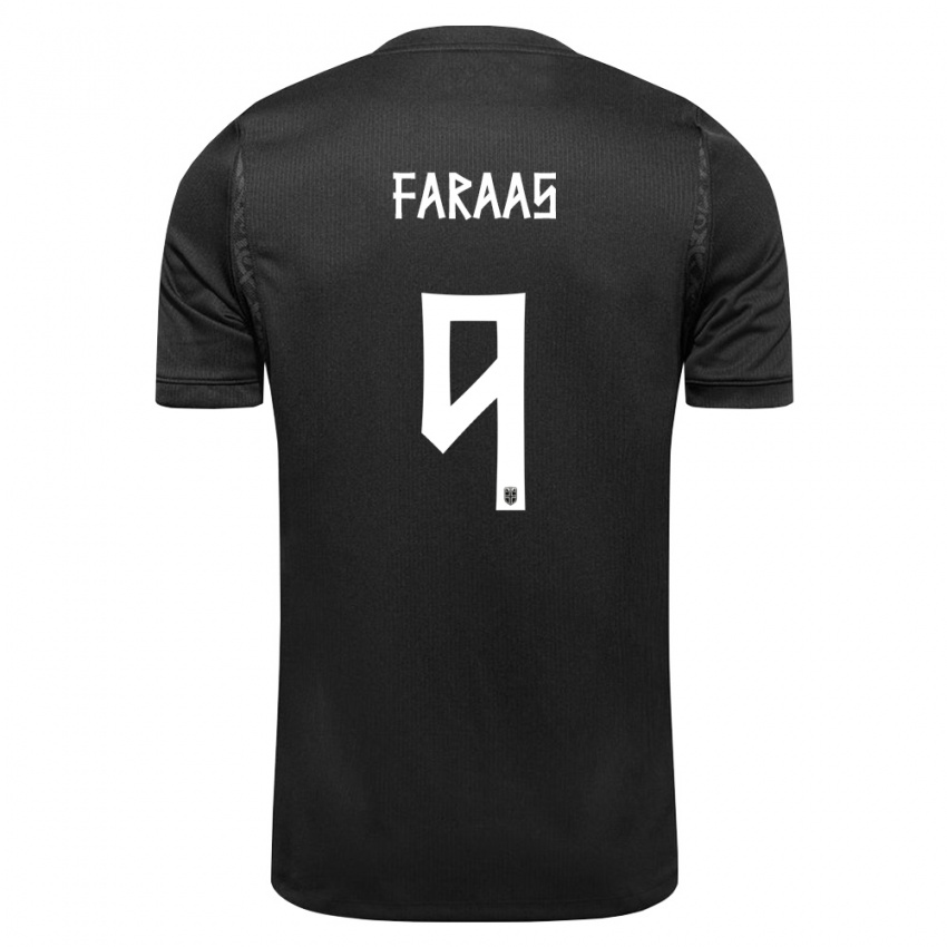 נשים נורבגיה Benjamin Faraas #9 שחור הרחק ג'רזי 26-28 חולצה קצרה