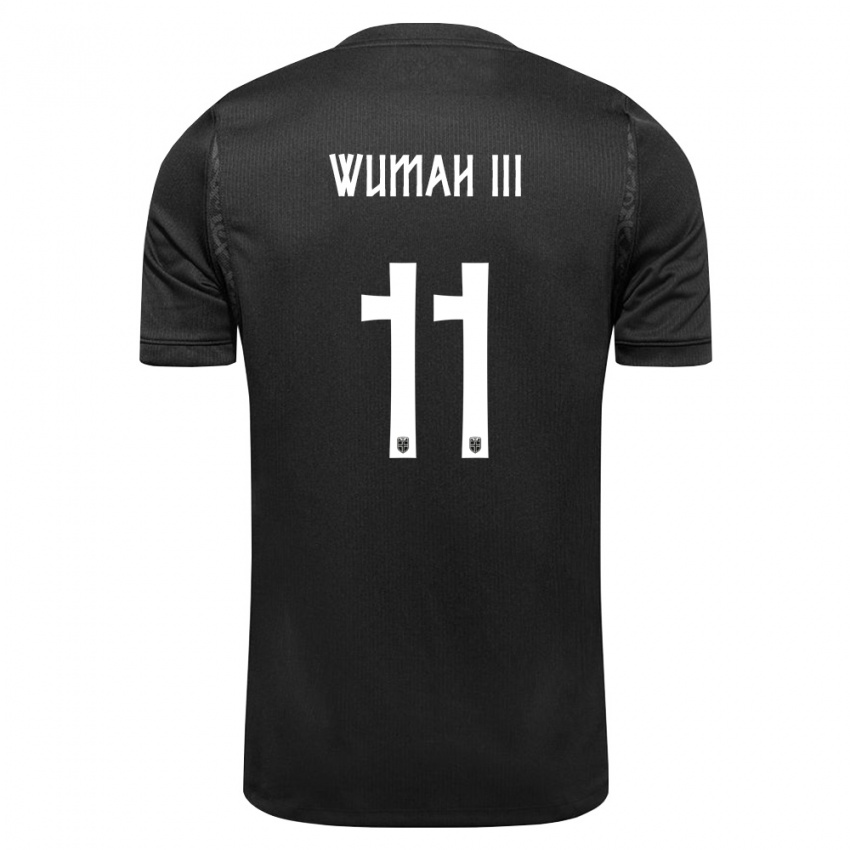 נשים נורבגיה Edward Wumah Iii #11 שחור הרחק ג'רזי 26-28 חולצה קצרה