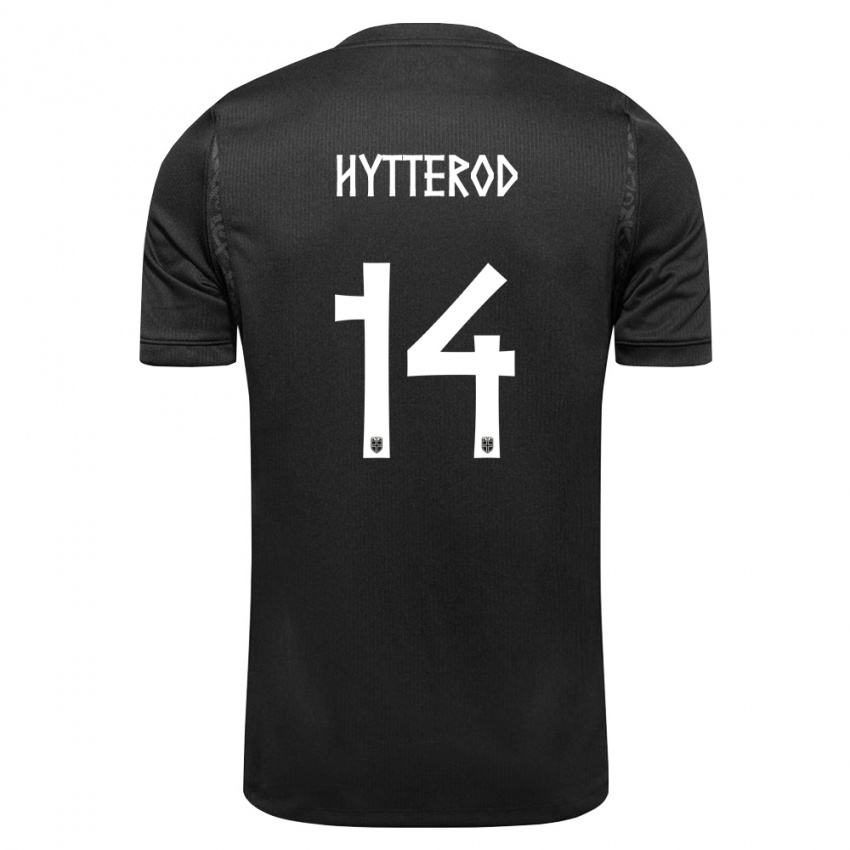 נשים נורבגיה Henrik Hytterød #14 שחור הרחק ג'רזי 26-28 חולצה קצרה
