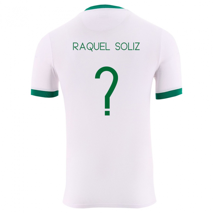 נשים בוליביה Ruth Raquel Soliz #0 לבן ירוק אדום הרחק ג'רזי 26-28 חולצה קצרה