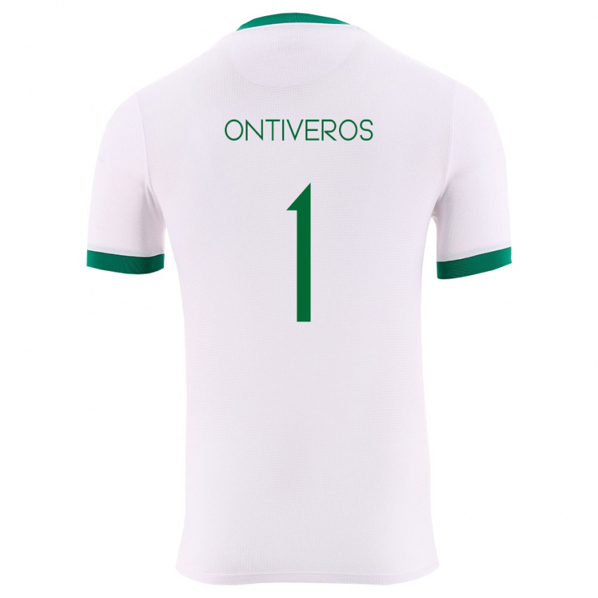 נשים בוליביה Mel Ontiveros #1 לבן ירוק אדום הרחק ג'רזי 26-28 חולצה קצרה