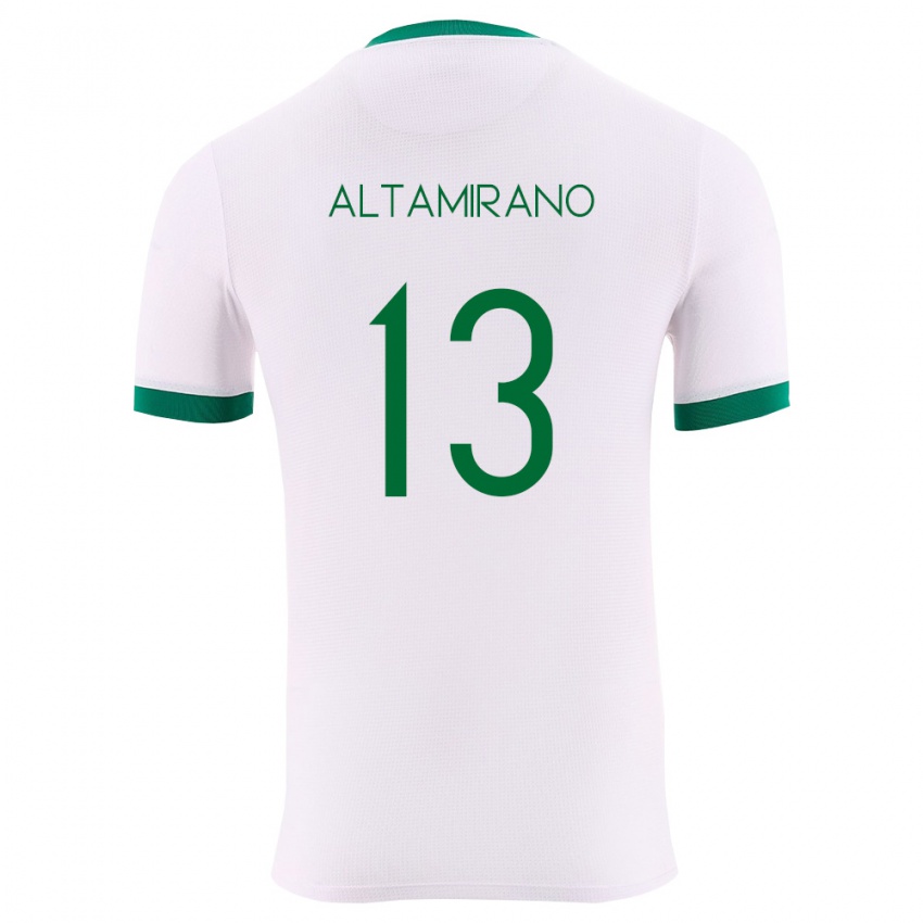 נשים בוליביה Sebastian Altamirano #13 לבן ירוק אדום הרחק ג'רזי 26-28 חולצה קצרה