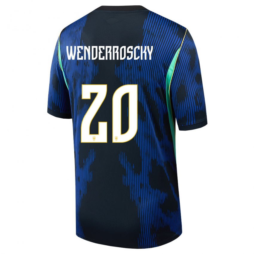 נשים ברזיל ארתור ונדרוסקי #20 כחול כהה צהוב הרחק ג'רזי 26-28 חולצה קצרה