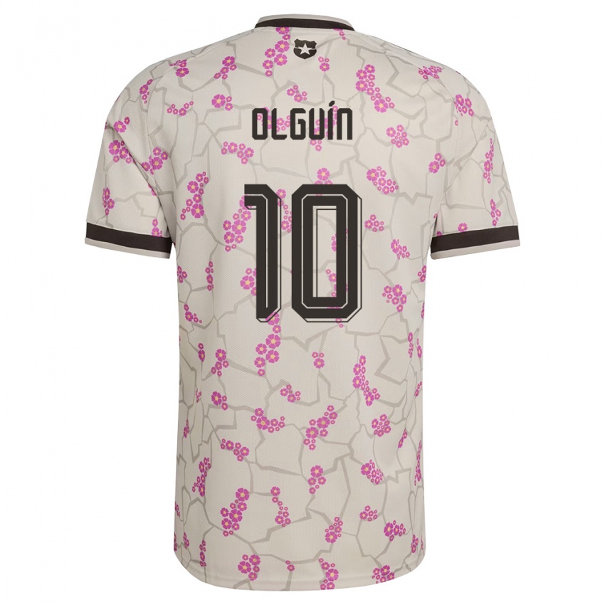 נשים צ'ילה Agustín Olguín #10 לבן סגול הרחק ג'רזי 26-28 חולצה קצרה