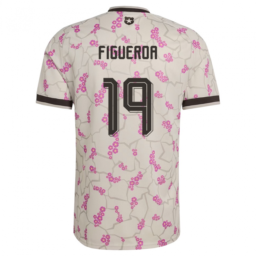 נשים צ'ילה Catalina Figueroa #19 לבן סגול הרחק ג'רזי 26-28 חולצה קצרה