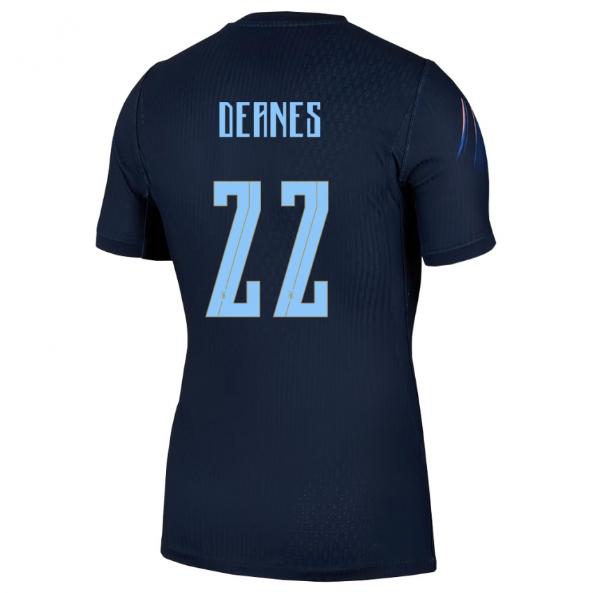 נשים אורוגוואי Tiago Deanes #22 שחור כחול הרחק ג'רזי 26-28 חולצה קצרה