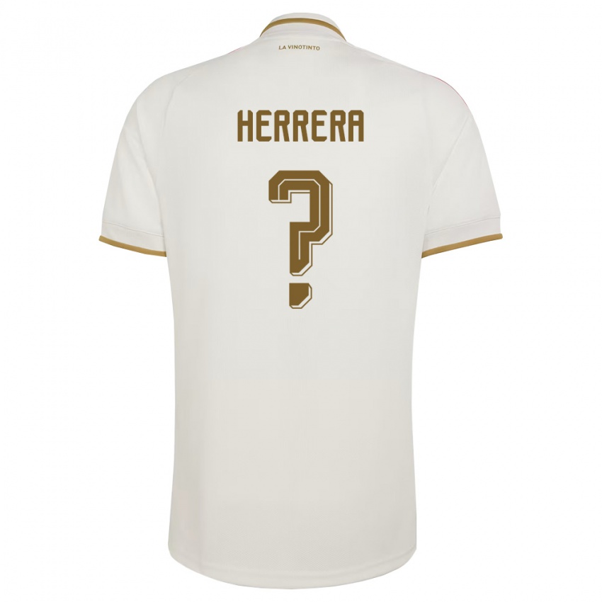 נשים ונצואלה Aytor Herrera #0 שמנת צהוב הרחק ג'רזי 26-28 חולצה קצרה