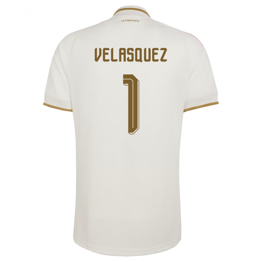 נשים ונצואלה Yessica Velásquez #1 שמנת צהוב הרחק ג'רזי 26-28 חולצה קצרה