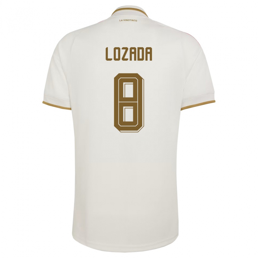 נשים ונצואלה Román Lozada #8 שמנת צהוב הרחק ג'רזי 26-28 חולצה קצרה