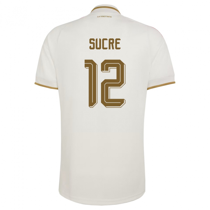 נשים ונצואלה Ángel Sucre #12 שמנת צהוב הרחק ג'רזי 26-28 חולצה קצרה