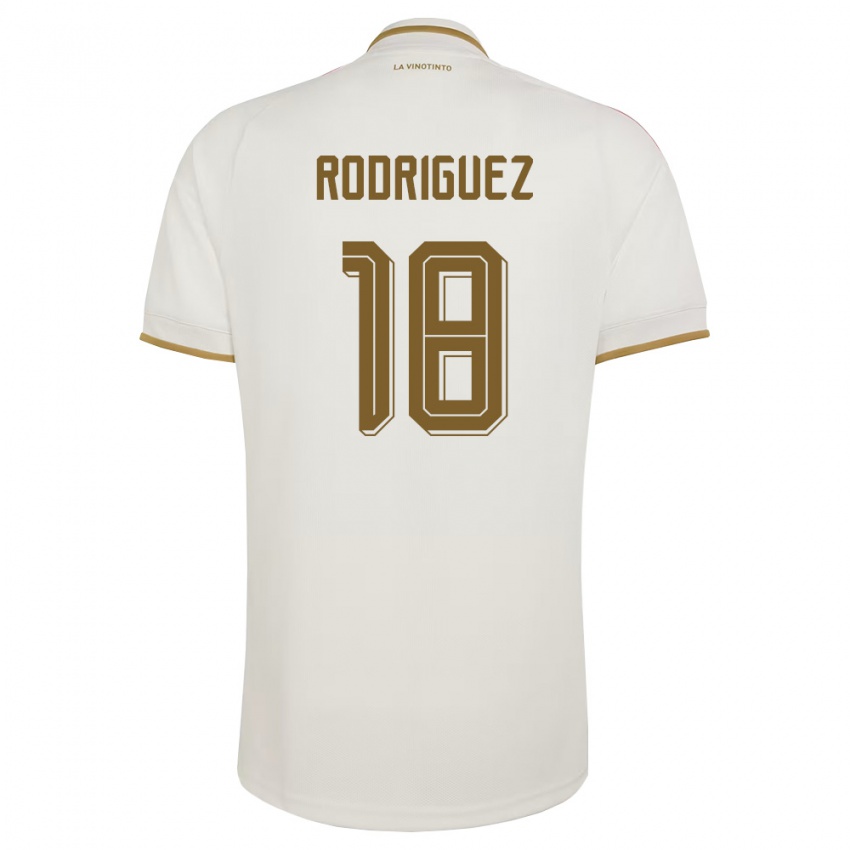 נשים ונצואלה Angel Rodriguez #18 שמנת צהוב הרחק ג'רזי 26-28 חולצה קצרה