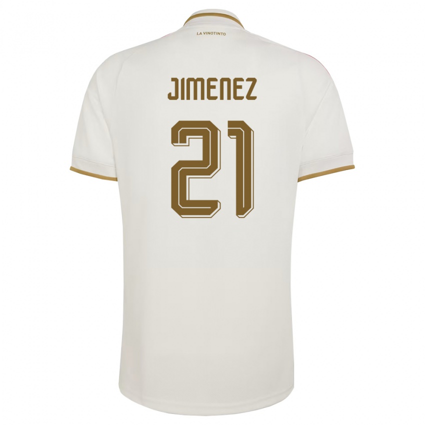 נשים ונצואלה Marianyela Jiménez #21 שמנת צהוב הרחק ג'רזי 26-28 חולצה קצרה
