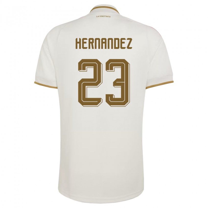 נשים ונצואלה Luifer Hernández #23 שמנת צהוב הרחק ג'רזי 26-28 חולצה קצרה
