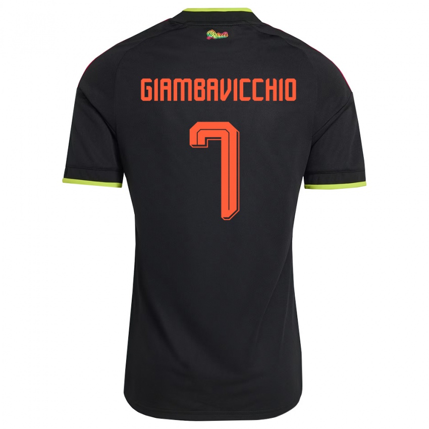 נשים פרו Franco Giambavicchio #7 שחור צהוב ורוד הרחק ג'רזי 26-28 חולצה קצרה