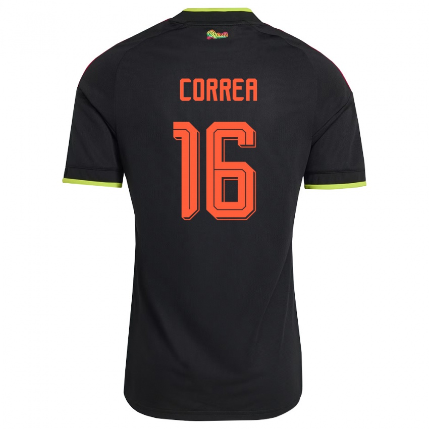 נשים פרו Eslyn Correa #16 שחור צהוב ורוד הרחק ג'רזי 26-28 חולצה קצרה