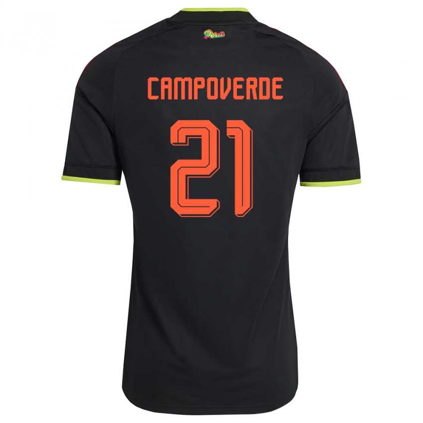 נשים פרו Luz Campoverde #21 שחור צהוב ורוד הרחק ג'רזי 26-28 חולצה קצרה