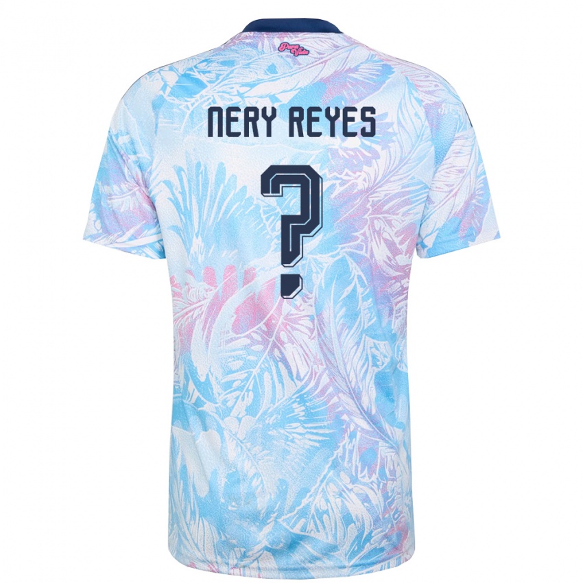 נשים קוסטה ריקה Nery Reyes #0 כחול שמיים כהה ורוד הרחק ג'רזי 26-28 חולצה קצרה
