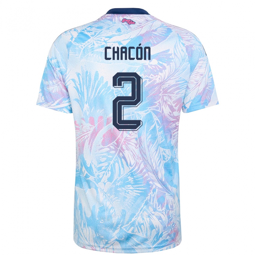 נשים קוסטה ריקה דניאל צ'אקון #2 כחול שמיים כהה ורוד הרחק ג'רזי 26-28 חולצה קצרה
