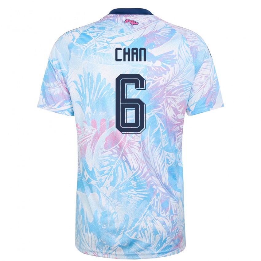 נשים קוסטה ריקה Gabriel Chan #6 כחול שמיים כהה ורוד הרחק ג'רזי 26-28 חולצה קצרה