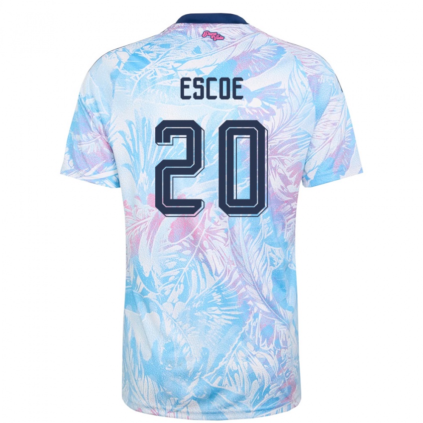 נשים קוסטה ריקה אנייל אסקו #20 כחול שמיים כהה ורוד הרחק ג'רזי 26-28 חולצה קצרה