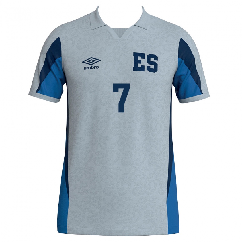 נשים אל סלוודור דארווין סרן #7 לבן כחול שמיים הרחק ג'רזי 26-28 חולצה קצרה