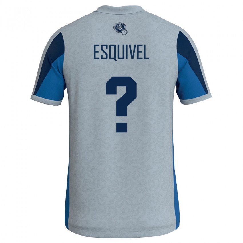 נשים אל סלוודור Alfredo Esquivel #0 לבן כחול שמיים הרחק ג'רזי 26-28 חולצה קצרה