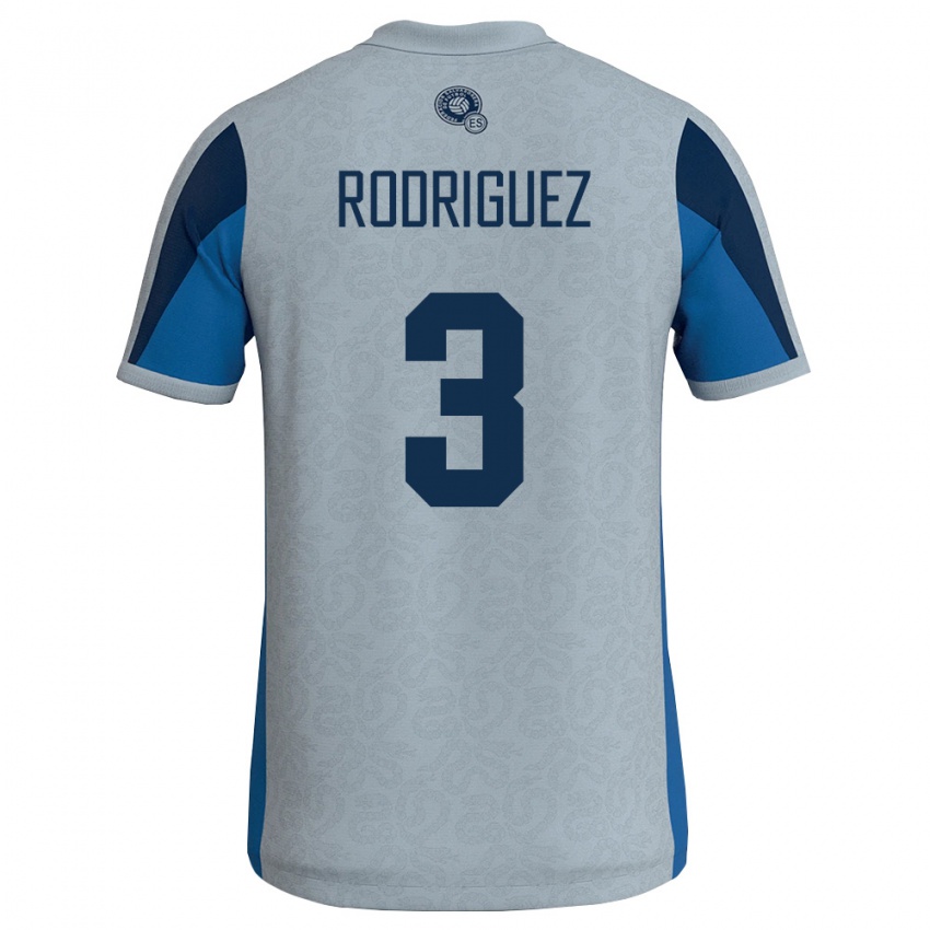 נשים אל סלוודור רונלד רודריגס #3 לבן כחול שמיים הרחק ג'רזי 26-28 חולצה קצרה