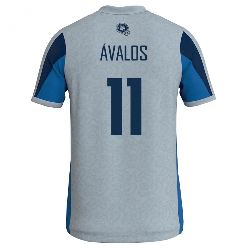 נשים אל סלוודור ראול אבלוס #11 לבן כחול שמיים הרחק ג'רזי 26-28 חולצה קצרה