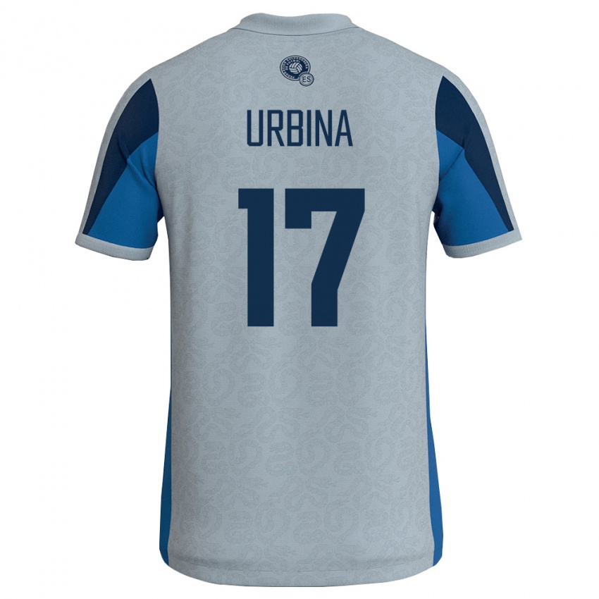 נשים אל סלוודור Melvin Urbina #17 לבן כחול שמיים הרחק ג'רזי 26-28 חולצה קצרה