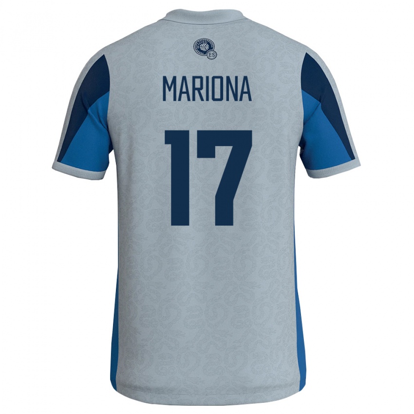 נשים אל סלוודור Sergio Mariona #17 לבן כחול שמיים הרחק ג'רזי 26-28 חולצה קצרה